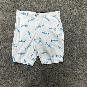 Men’s Shark Print Shorts Size 34